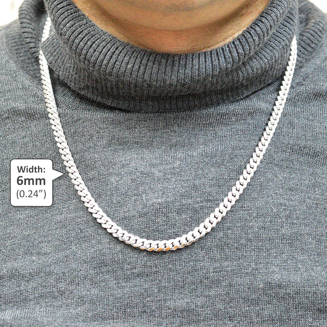 Silver Cuban Link Necklace - 15mm Wide