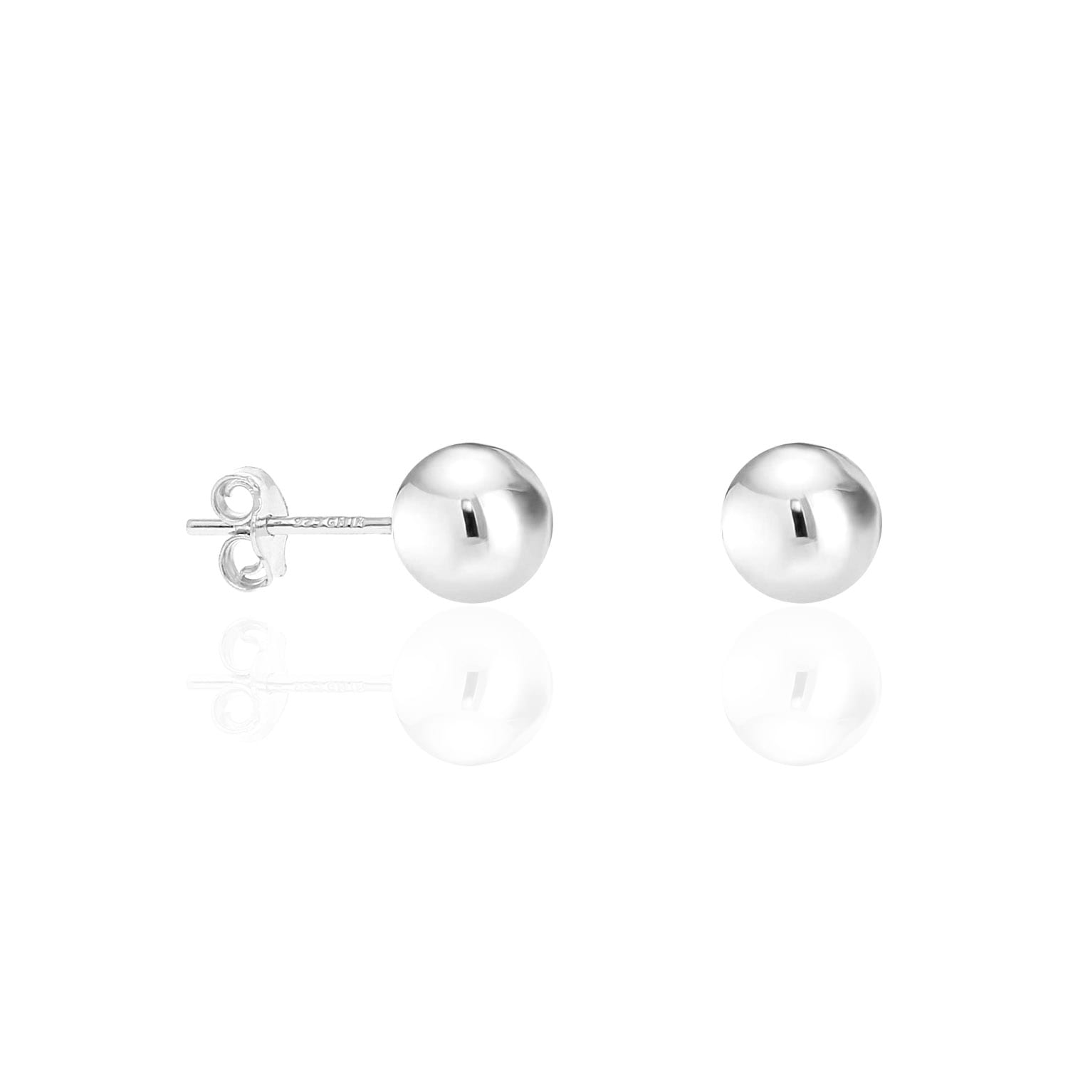 ARGENTO Sterling 925 3mm Pink BALL STUD Ideale per Bambini & Adulti 