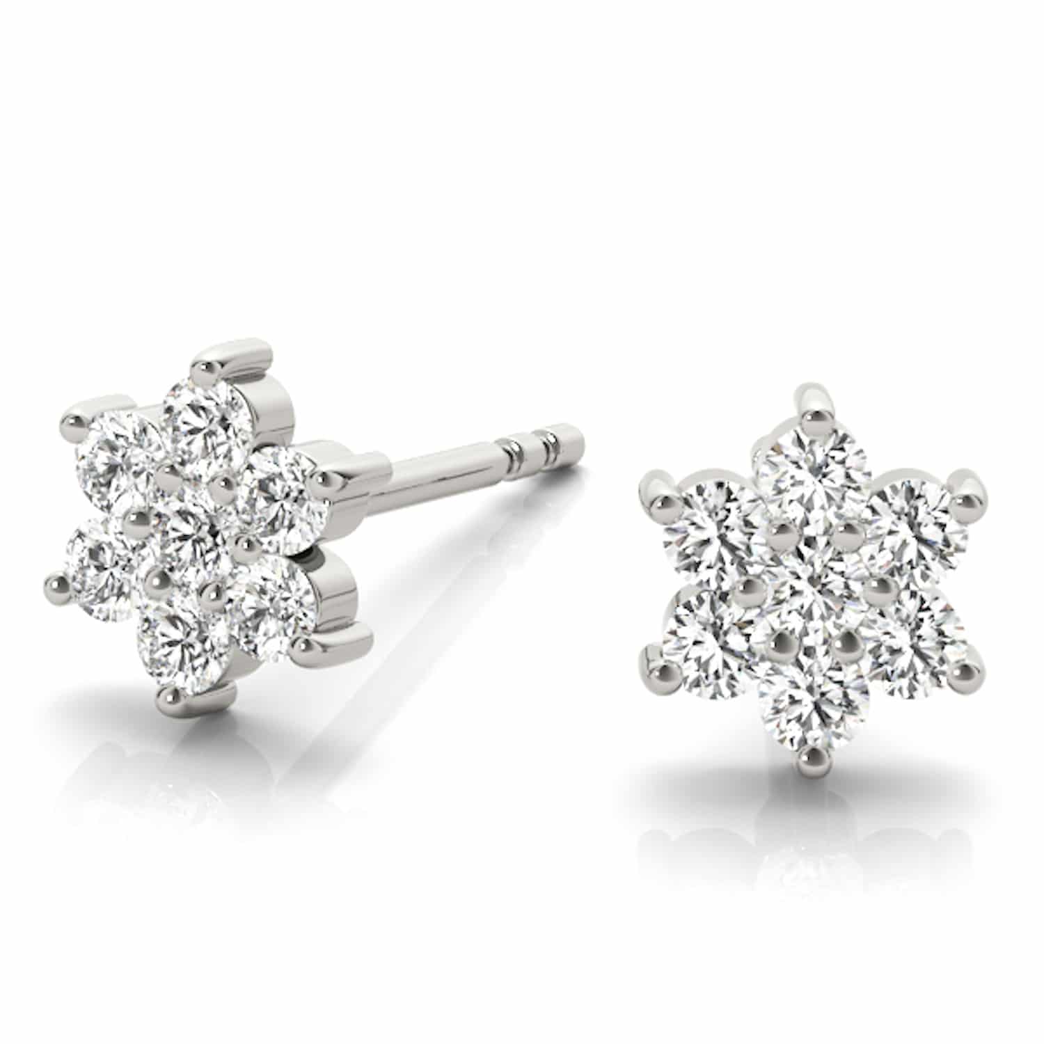 Square Diamond Stud Earrings – Design Gold Jewelry
