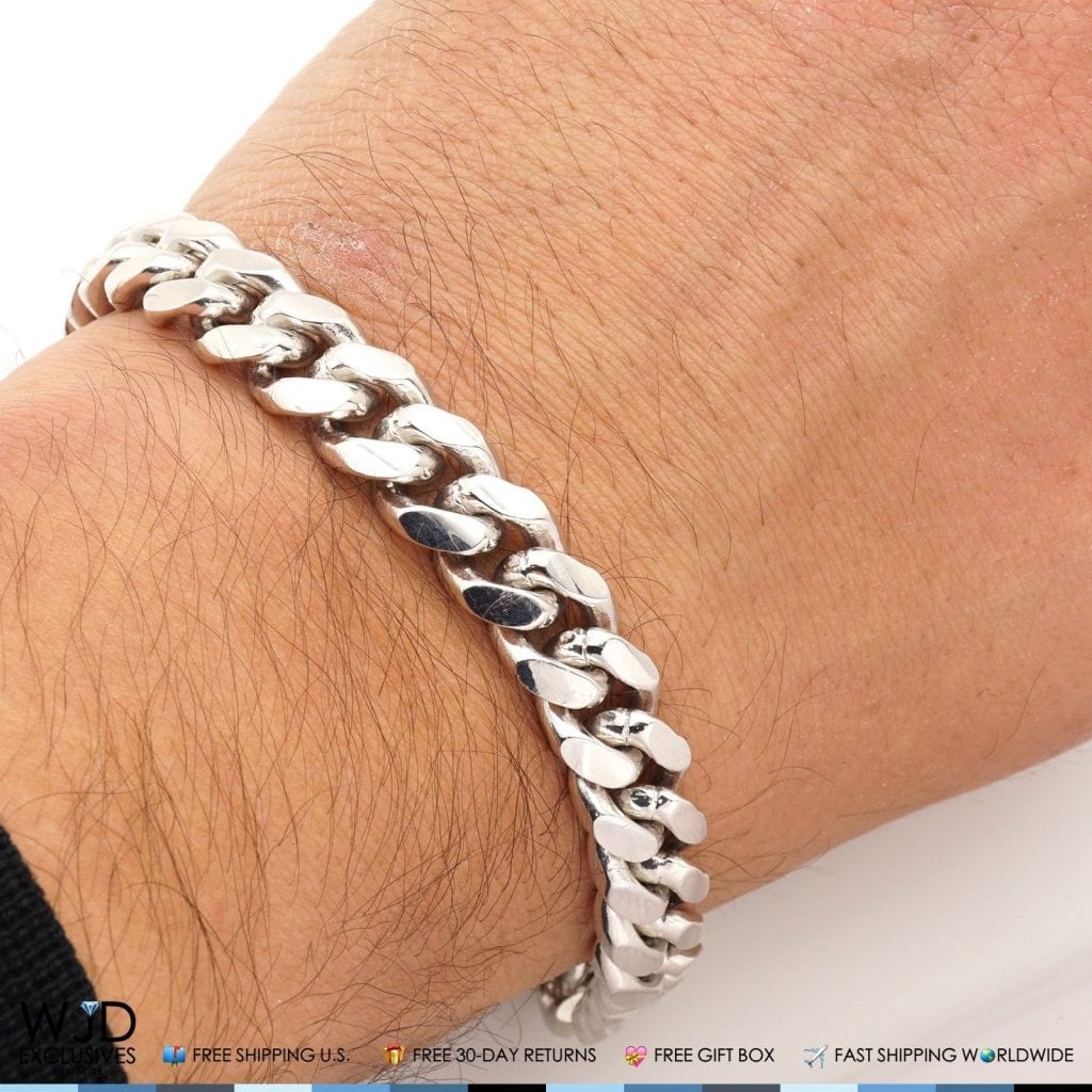 Miami Cuban Silver Bracelet, Cuban-Link Chain Bracelets